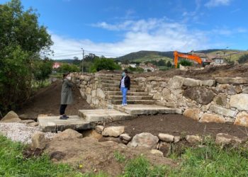 Recuperada unha antiga mina de auga nas obras de creación do ecoparque Campo Novo