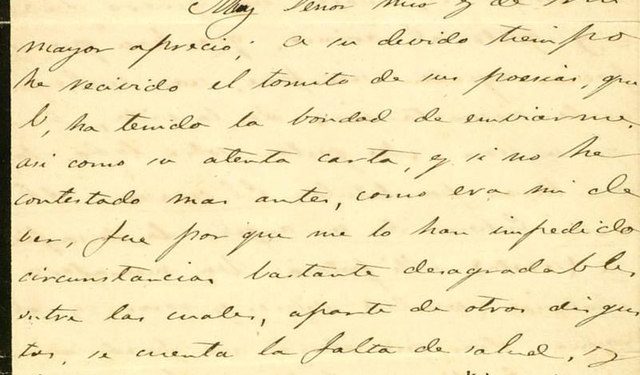 Composición del poeta vigués José María Posada y Pereira