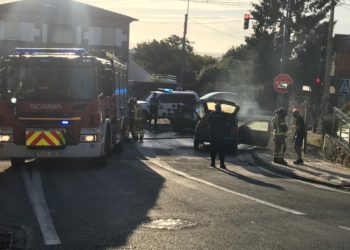 Susto en Vigo al arder un coche