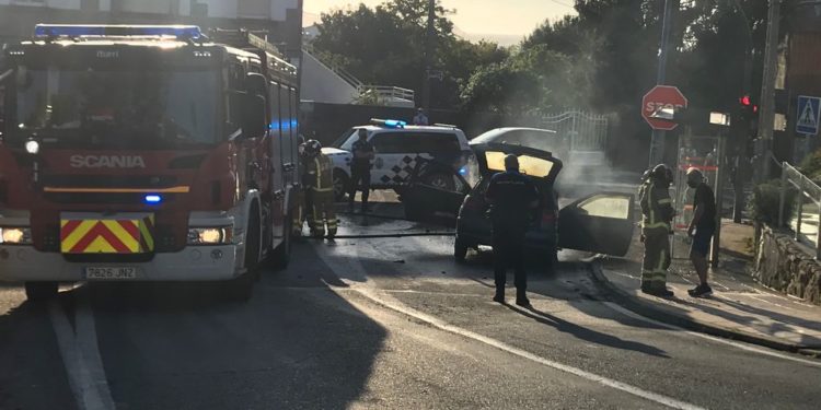 Susto en Vigo al arder un coche