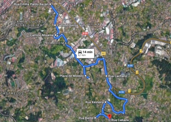 Persecución policial en Vigo con un coche fugado que irrumpió en un rodaje y se subió por las aceras