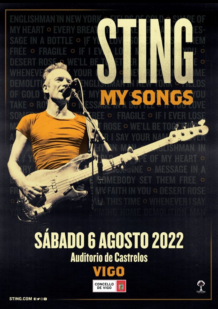 conciertos del verano en Vigo 2022 Sting-A3-2022-1-724x1024