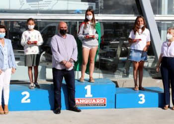Martín Mijares y Natalia Domínguez, campeones gallegos de Optimist