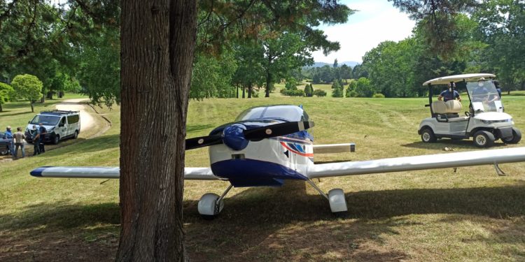 El campo de golf de Mondariz-Balneario, pista para un aterrizaje de emergencia