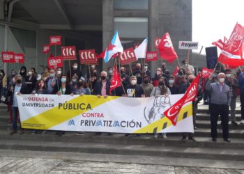 Vigo protesta contra la universidad de Abanca