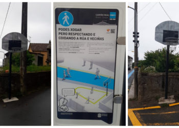 Moaña sube la apuesta de Cangas: canastas con tiro a jardín privado