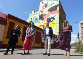 Cinco deportistas, no olimpo da arte urbano de Vigo