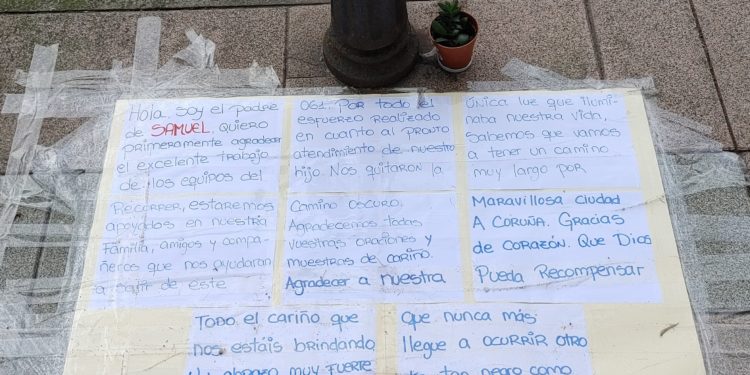Concentración en Nigrán por Samuel y detención de 13  implicados en el crimen