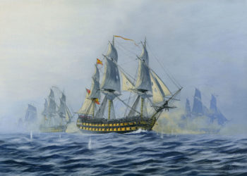 Fondea en Vigo la escuadra española tras la batalla de Fisterra