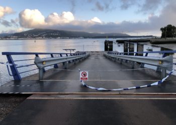 A corrosión do peirao deixa a Galicia e Portugal de novo sen ferri