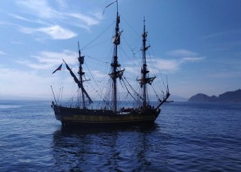 La fragata rusa ‘Shtandart’ cambia de tripulación en Vigo y parte hacia Cascais