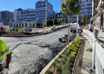 El asfaltado del entorno de Vialia Vigo estará listo «en días» para reabrir el tráfico