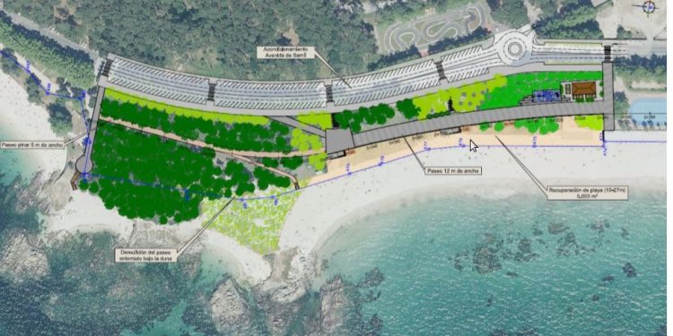 Concello y Diputación invertirán 4,5 millones en demoler y retranquear el primer tramo del paseo de Samil