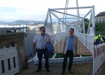 Una pasarela ya une Vía Norte, Vialia Vigo y la Vía Verde