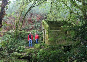 A descoñecida Fraga dos Muíños de Rodas, salvada dos lumes en 2017, obxectivo patrimonial de Nigrán