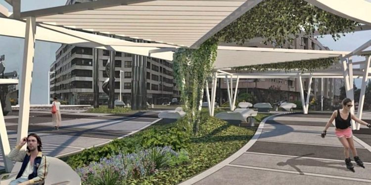 Así será la nueva Praza Elíptica de Vigo: más peatonal, con pérgolas y paneles solares