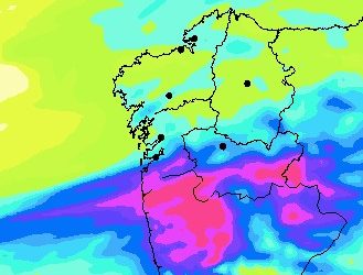 Aviso amarillo en Vigo por riesgo de lluvias muy fuertes
