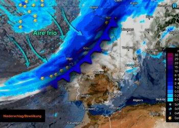 El huracán «Sam» nutre la primera borrasca del otoño con importantes lluvias en las Rías Baixas