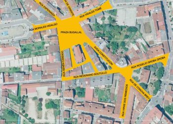 Ponteareas limita la entrada de coches a otras siete calles: 10 km/h y 15 minutos