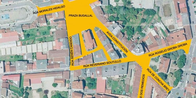 Ponteareas limita la entrada de coches a otras siete calles: 10 km/h y 15 minutos