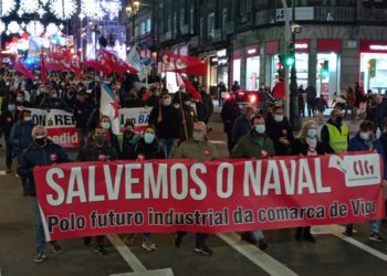 El naval se moviliza para reclamar una intervención pública: “Vigo será industrial o no será”