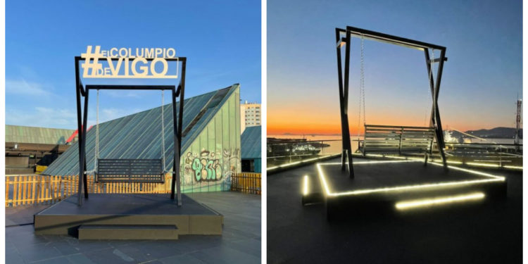 A Laxe estrena «El Columpio de Vigo» para capturar las mejores puestas de sol de la ría