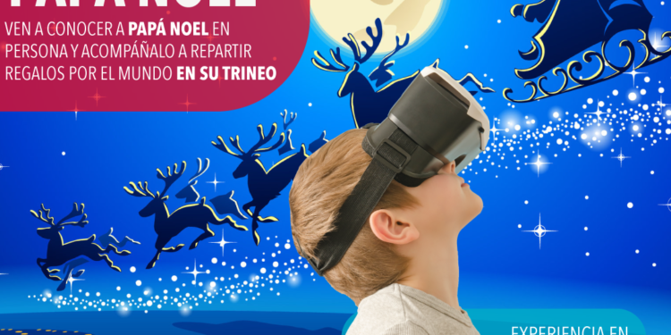 Un trineo de realidad virtual adereza la visita a Papá Noel en el Travesía de Vigo