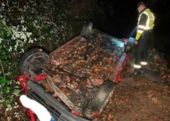 Localizan en Ponteareas a un conductor muerto tras volcar con su coche el día anterior