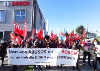 Trabajadores de Bosch se movilizan en Vigo: «Por un trabajo digno y con derechos»