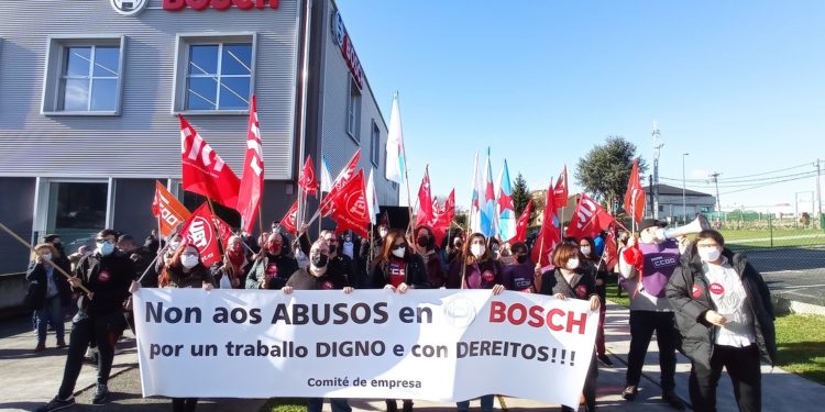 Trabajadores de Bosch se movilizan en Vigo: «Por un trabajo digno y con derechos»