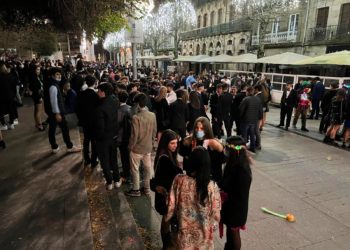 Nochevieja en Vigo con botellones e incidentes por petardos