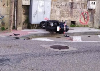 Dos heridos en un accidente de moto en Vigo