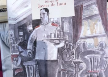 Oroza en el libro del Café Gijón