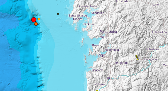 Varios terremotos, el mayor de 4,6 grados, se dejan sentir en gran parte de Galicia