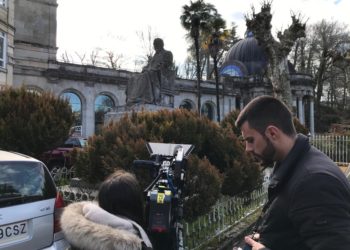 El Balneario de Mondariz se convierte en un gran plató para el rodaje de una película sobre Pardo Bazán