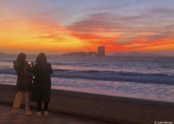 Atardecer en las playas de Vigo