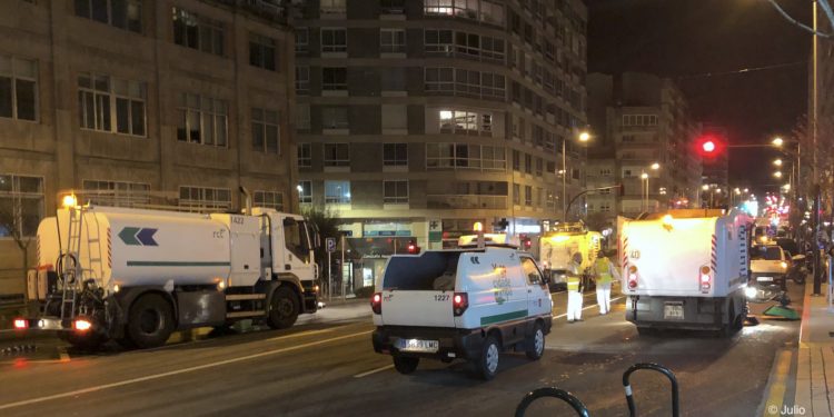 Limpiando la ciudad de Vigo