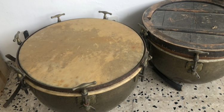 Los timbales de la Banda Municipal de Vigo