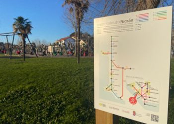 Los paneles de metro que te animan a caminar en Nigrán