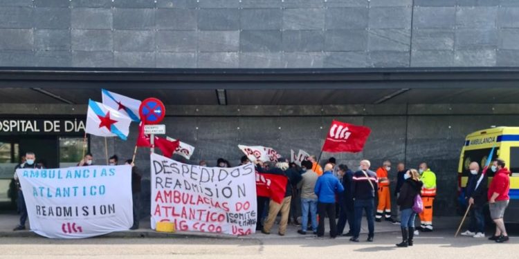 Denuncian que o Sergas vulnera o dereito de folga en Ambulancias do Atlántico na área de Vigo