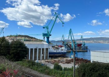 Reparación a buen recaudo en Rodman: un coloso de Groenlandia se pone a punto en Vigo