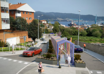 Así será la rampa para llegar al centro de salud de Teis: de 50 metros, cubierta y con jardineras