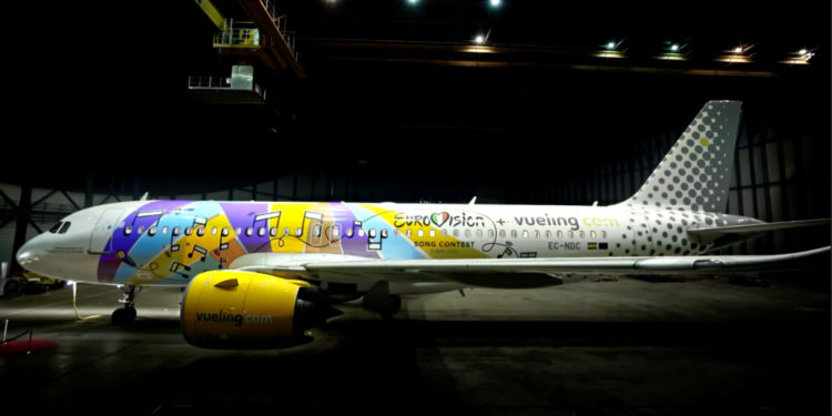 El avión de Eurovisión aterriza en Vigo durante las semifinales y en la víspera de la final