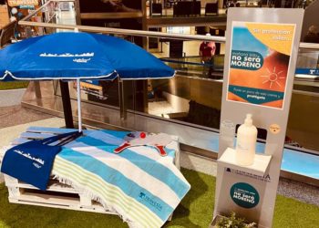 El centro comercial Travesía alerta sobre el peligro del sol para la piel y ofrece crema protectora gratis