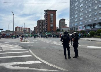 Las actuaciones policiales en Balaídos se saldan con tres detenidos y dos agentes heridos