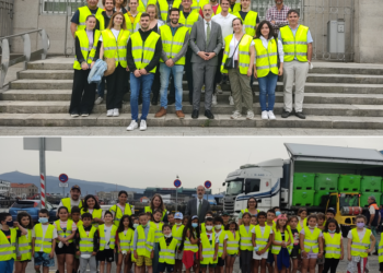 El puerto de Vigo recibe la visita de estudiantes de Nigrán y de la Escuela de Negocios