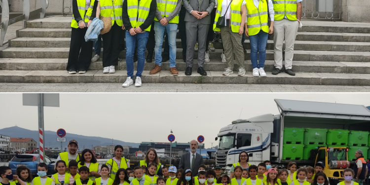 El puerto de Vigo recibe la visita de estudiantes de Nigrán y de la Escuela de Negocios