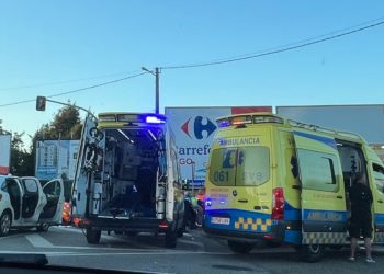 Herido un motorista en un accidente en Vigo