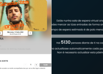 Sebastián Yatra emula a Serrat con otra enorme cola para comprar las entradas de Castrelos