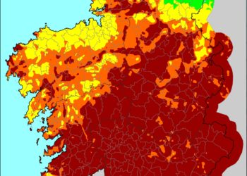 La ola de calor sitúa a Vigo en riesgo extremo de incendio forestal